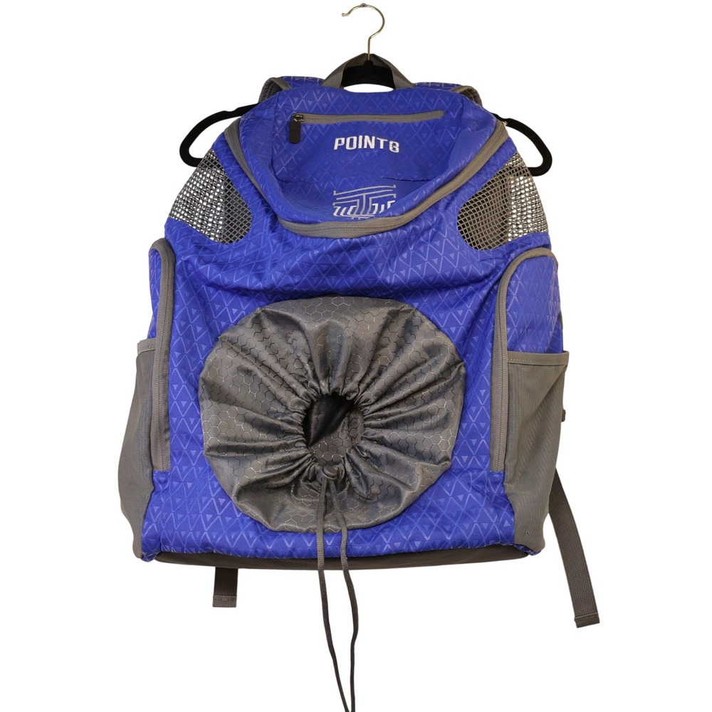 Point 3 Unisex Large Basketball Backpack Blue Geometric Ball Pouch P093845